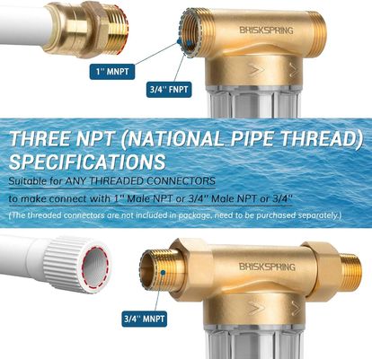 Filter Spin-down dan Penjebak Sedimen Wholehouse Self Flushing Bebas BPA
