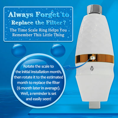 Filter Shower Revitalising Berhasil Tinggi Untuk Air Kekerasan Shower Head Filter Filtrasi Mengurangi Kulit Kering dan Gatal