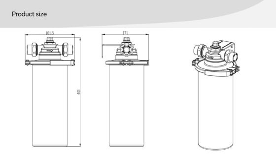 Stainless Steel Whole House Pre Filter dengan Desain Anti-Clog Remove Discoloration dan 0.1 0.7MPa Tekanan Air