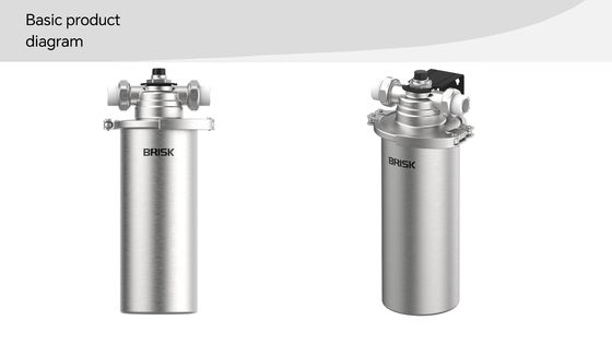Prefilter baja tahan karat 5 mikron dengan katup tekanan manual