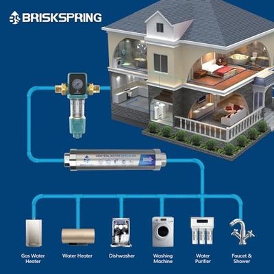 Seluruh Rumah 300 Mikron Filtrasi Flushable Spin Down Sediment Air Filter