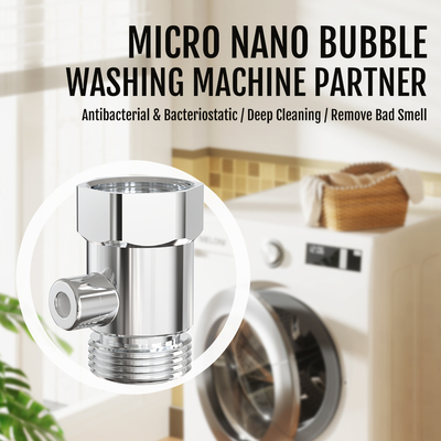 2024 terbaru bersinar Kuningan Baja tahan karat Micro Nano Bubble Nozzle Untuk Mesin Cuci