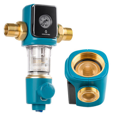 Premium 40 Micron Sediment Prefilter dengan BPA Free Auto Backwash Scraper untuk penggunaan rumah