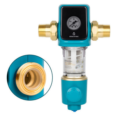 BPA Free Sediment Pre Filter dengan Siphon Backwash Spin Down Design untuk penggunaan rumah tangga