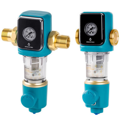BPA Free Auto Flush 40 Mikron Siphon Spin Down Pre Filter untuk Sistem Air Rumah dengan Integrated Scraper Cleaner