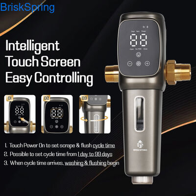 Automatic Backwash Pre Filter Intelligent Sediment Filter, High Flow Prefilter untuk Villa, Apartemen & Masyarakat Air Entry