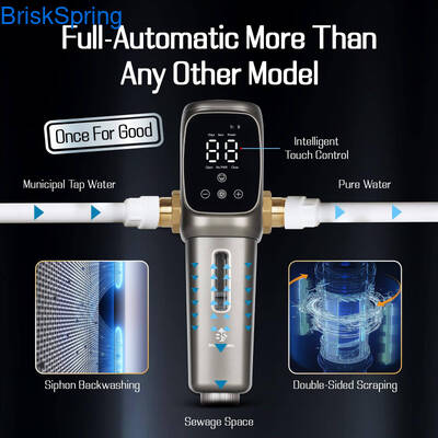 NSF bersertifikat 316L stainless steel mesh air pre filter dengan 6T / H aliran laju dan kontrol sentuh cerdas