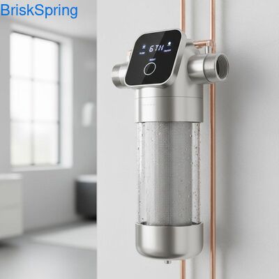 High Flow 6T H 316L Stainless Steel Mesh Pre Filter Air untuk Seluruh Rumah dengan Kontrol Sentuh