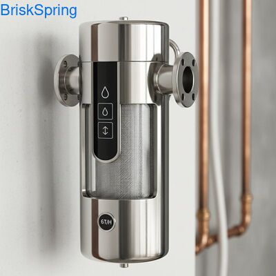 High Flow 6T H 316L Stainless Steel Mesh Pre Filter Air untuk Seluruh Rumah dengan Kontrol Sentuh