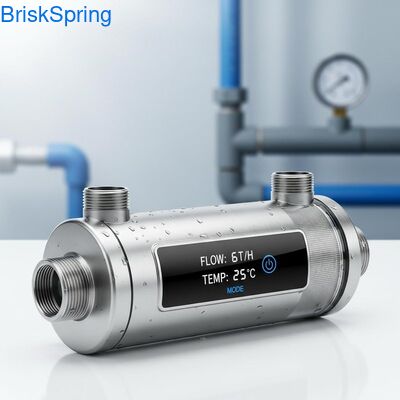 High Flow 6T H 316L Stainless Steel Mesh Pre Filter Air untuk Seluruh Rumah dengan Kontrol Sentuh