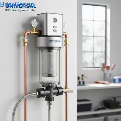 Filter air rumah 40 mikron otomatis dengan SUS 316 stainless steel untuk air keran yang bersih