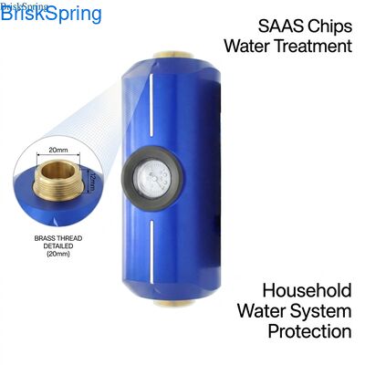 Water Safety Water Softener Descaler yang tahan lama dengan chip SAAS untuk sistem air rumah tangga