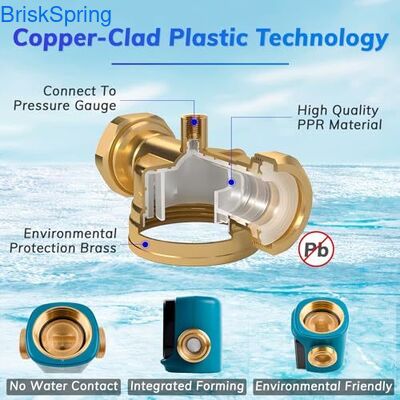 Filter Air Sedimen Spin Down Seluruh Rumah dengan Pra-Filter 40 & 300 Mikron yang Dapat Digunakan Kembali