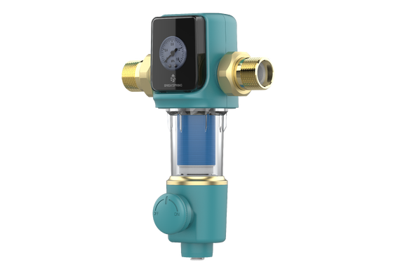 Filter Sedimen Putar 22 GPM dengan Filtrasi 40 mikron dan Siram Balik Otomatis untuk Pra-filtrasi Air Seluruh Rumah