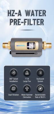 HZ-A Filter Air Seluruh Rumah Horizontal dengan Filtrasi 40 µm dan Pembilasan Manual