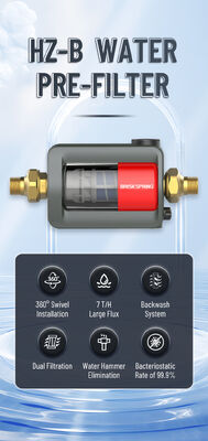 BriskSpring HZ-B-BS 40 Mikron Seluruh Rumah Sediment Pre Filter dengan SUS316L stainless steel Mesh dan 7 T / H Kapasitas Aliran Tinggi