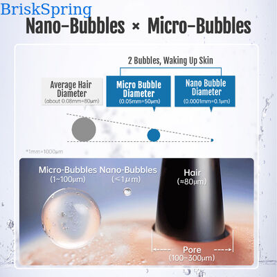 1440° Rotasi Multi-Joint Micro Nano Bubble Faucet Aerator dengan 1,09 × 108 ± 1,65 × 107 partikel/ml Konsentrasi Gelembung dan H59-1 Kuningan + SUS304 Konstruksi Baja Rantai