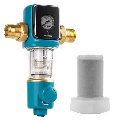 Premium 40 Micron Sediment Prefilter dengan BPA Free Auto Backwash Scraper untuk penggunaan rumah