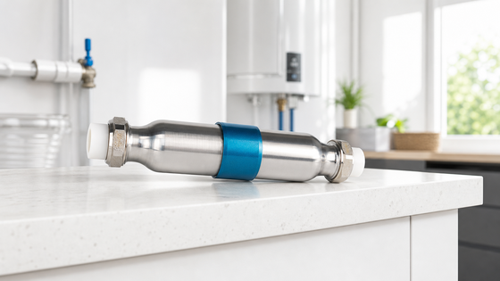 Descaler Air Fisik Bebas Garam dengan Desain Inline Kompak untuk Kontrol Skala Seluruh Rumah - Tidak Perlu Listrik