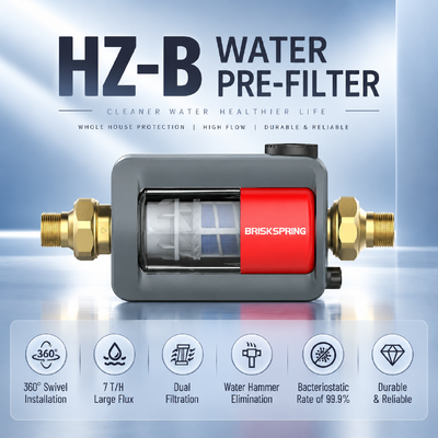 HZ-B Filter Air Rumah Tangga Horizontal 40 Mikron Filter Sedimen Bilas Manual 7T/H