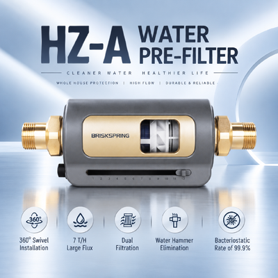 HZ-A Horisontal seluruh rumah Air Pre Filter 40 Mikron Manual Flush Sediment Filter
