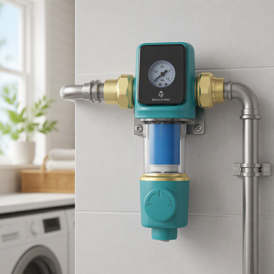 Filter Air Seluruh Rumah dengan Backwash Manual Filtrasi 40 Mikron dan Laju Alir 22 GPM