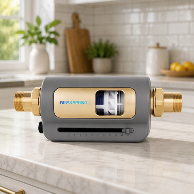40 Mikron Prefilter Air Seluruh Rumah dengan 7T / H Tingkat Aliran Tinggi dan Desain Pembersihan Sendiri
