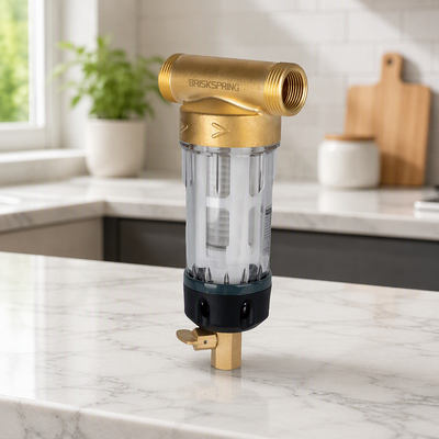 Seluruh Rumah Spin Down Sediment Air Pre Filter dengan 40 Mikron Filtrasi Desain yang dapat digunakan kembali dan Food Grade SS316L Mesh