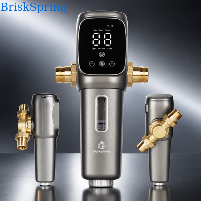 Automatic Water Pre Filter Sediment Pre Filter with 40 Micron SUS316L Mesh and Timed Self Flushing for Whole House